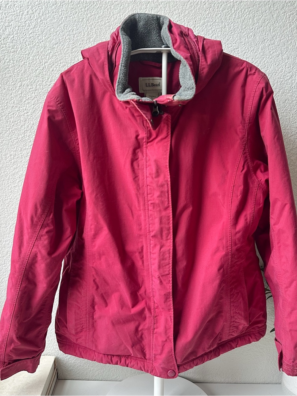 L.L. Bean Women’s Hooded Snow Jacket in Bright Pink